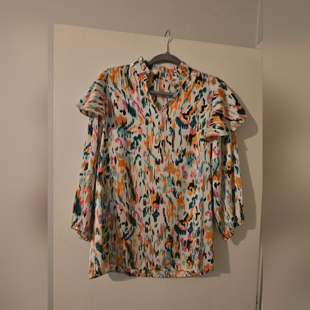 Multicolor Abstract Print Blouse